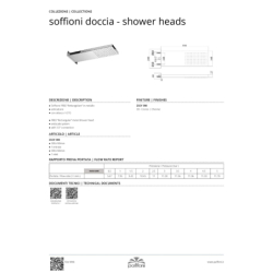 Deszczownia ścienna - sito free Deszczownice chrom PAFFONI RUBINETTERIE ZSOF098CR