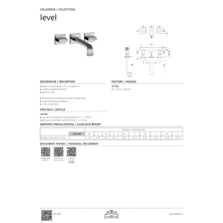 Bateria umywalkowa podtynkowa Level chrom PAFFONI RUBINETTERIE LEP003CR