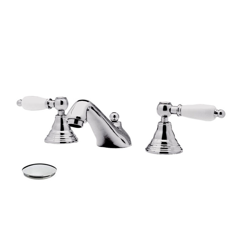 Bateria umywalkowa 3-otworowa Retro chrom DANIEL RUBINETTERIE RT5003CR