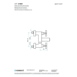 Bateria wannowa ścienna (korpus) Spirit New chrom EMMEVI RUBINETTERIE 31001CR
