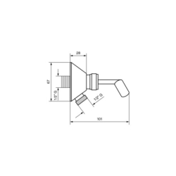 Uchwyt 2w1 retro ruchomy Akcesoria chrom EMMEVI RUBINETTERIE C06935CR