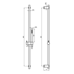 Zestaw natryskowy Filo Inox inox aisi 304 EMMEVI RUBINETTERIE C02668.INOX