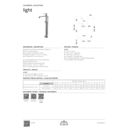 Bateria wannowa wolnostojąca Light czarny mat PAFFONI RUBINETTERIE LIG032NO