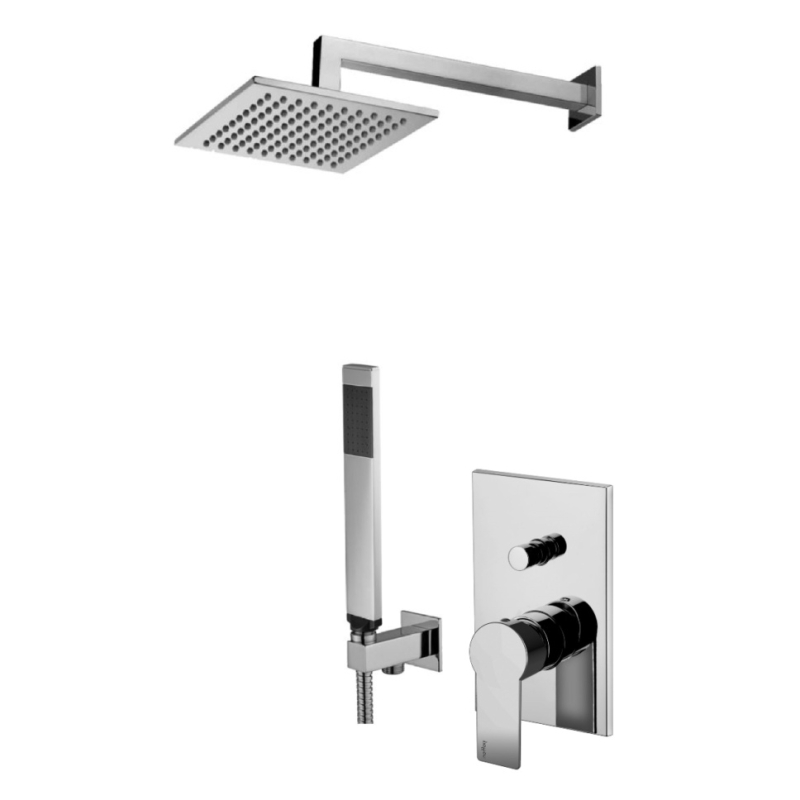 Zestaw natryskowy podtynkowy l-400mm 20x20cm Tango chrom PAFFONI RUBINETTERIE TA015ZSC3A