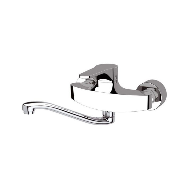 Bateria umywalkowa ścienna Omega chrom DANIEL RUBINETTERIE OM609SCR