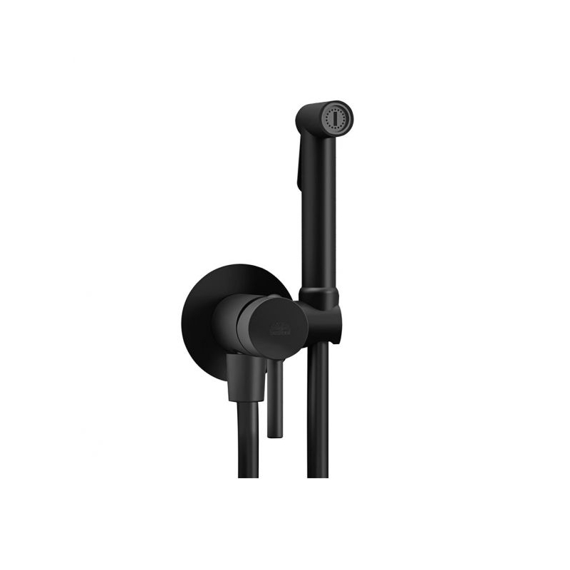 Bateria bidetowa podtynkowa z uchwytem Joker, Jo, Light czarny mat PAFFONI RUBINETTERIE ZDUP110NO