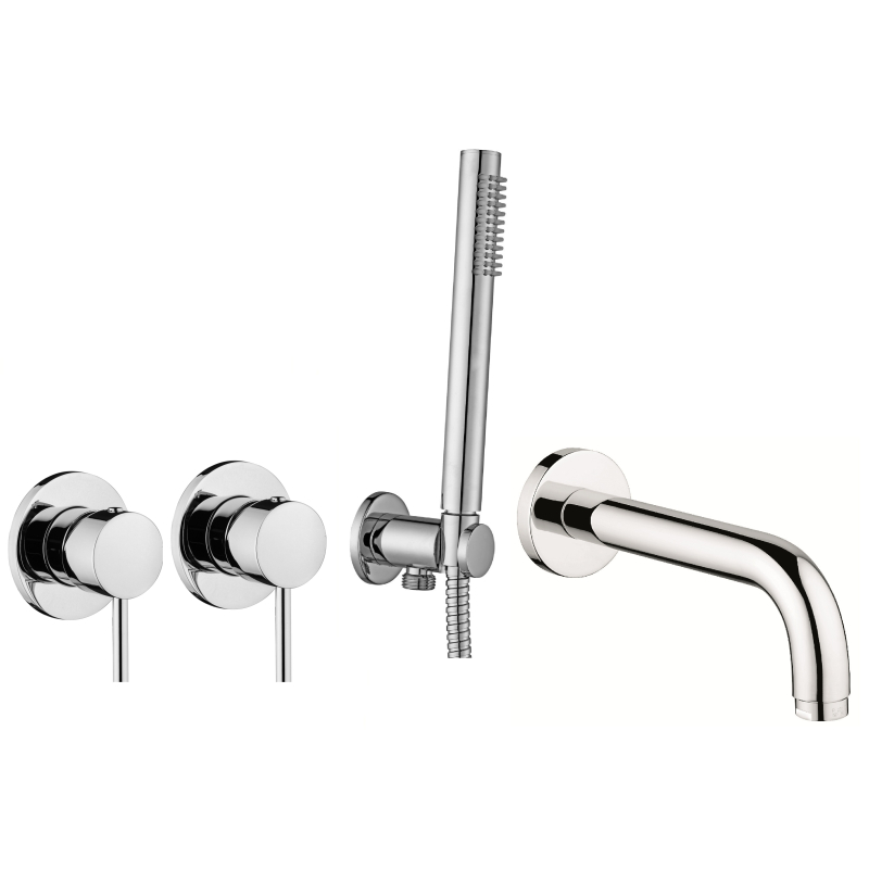 Zestaw wannowy podtynkowy z wylewką l-175mm Piper chrom EMMEVI RUBINETTERIE PI010ZWW.CR