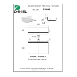 Wylewka kaskadowa Wylewki chrom DANIEL RUBINETTERIE A590XL