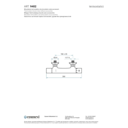 Bateria natryskowa ścienna termostat Baterie Termostatyczne chrom EMMEVI RUBINETTERIE 9402CR