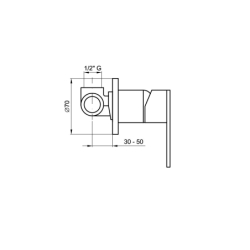 Bateria podtynkowa 1-drożna Filo Inox inox aisi 304 EMMEVI RUBINETTERIE 85009INOX