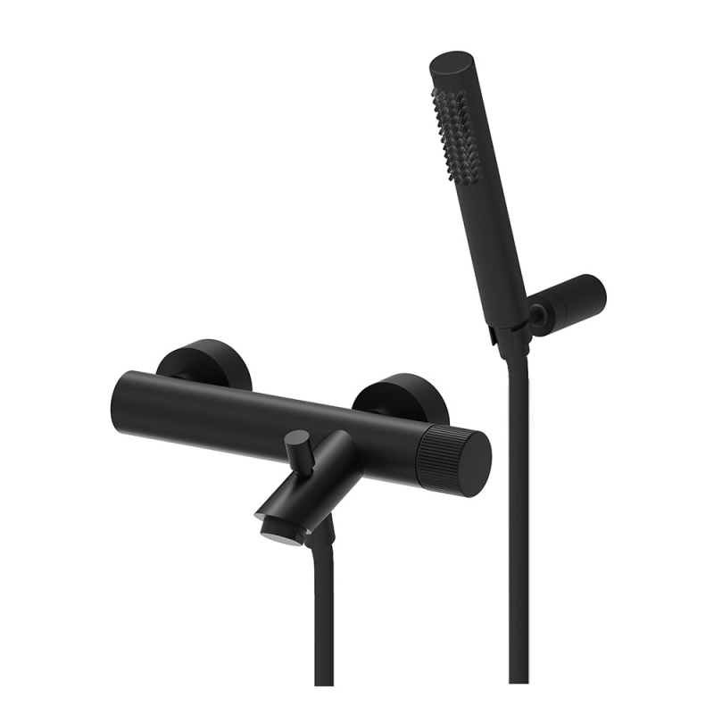 Bateria wannowa ścienna Jo czarny mat PAFFONI RUBINETTERIE JO023NO