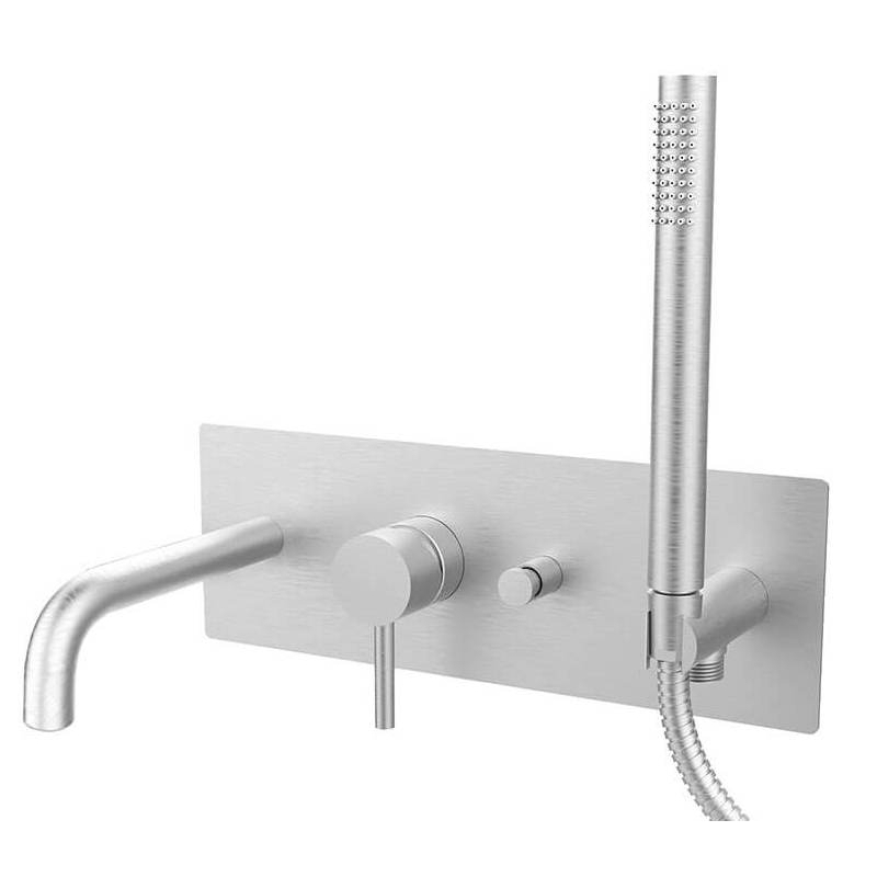 Bateria wannowa podtynkowa Light stal szczotkowana PAFFONI RUBINETTERIE LIG001ST