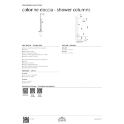 Kolumna natryskowa level-plus Level chrom PAFFONI RUBINETTERIE ZCOL607CR