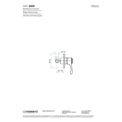 Bateria podtynkowa 1-drożna Tiffany chrom EMMEVI RUBINETTERIE 6009CR