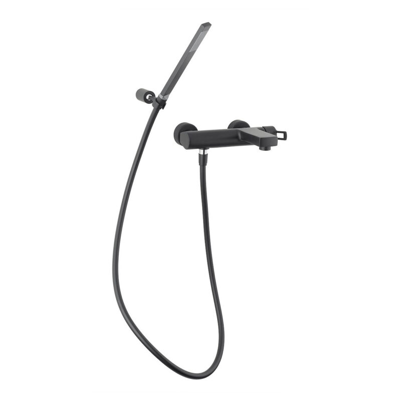 Bateria wannowa ścienna Ringo czarny mat PAFFONI RUBINETTERIE RIN023NO