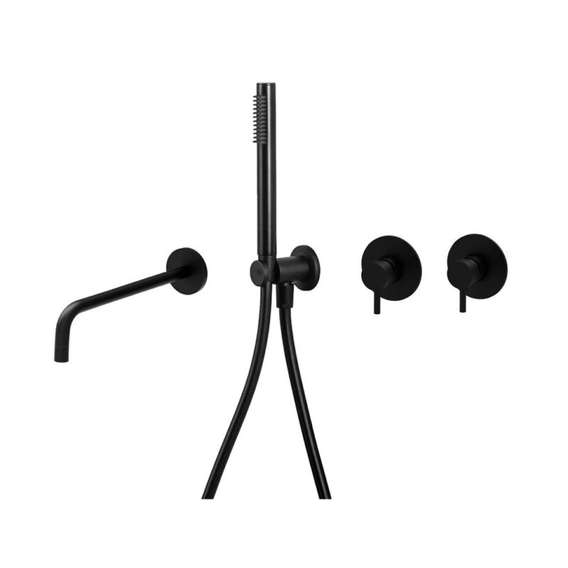 Zestaw wannowy podtynkowy Light czarny mat PAFFONI RUBINETTERIE LIG010NO70ZWW