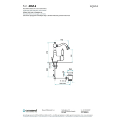 Bateria bidetowa stojąca Laguna stare złoto EMMEVI RUBINETTERIE 40514BR