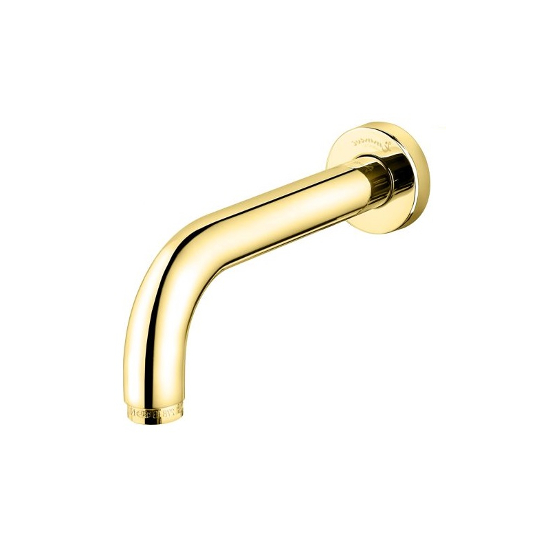 Wylewka ścienna l-25cm okrągła złota Wylewki złoty błyszczący EMMEVI RUBINETTERIE C00626-25OR