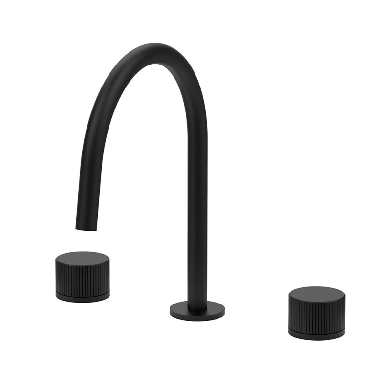 Bateria umywalkowa 3-otworowa (click clack) Jo czarny mat PAFFONI RUBINETTERIE JO052KNO