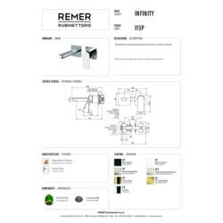 Bateria umywalkowa podtynkowa Infinity chrom DANIEL RUBINETTERIE IR632PCR