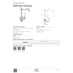 Bateria zlewozmywakowa stojąca Belinda stare złoto PAFFONI RUBINETTERIE FME181BR