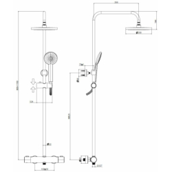 Kolumna natryskowa termostatyczna Kolumny Natryskowe chrom PAFFONI RUBINETTERIE ZCOL643CR