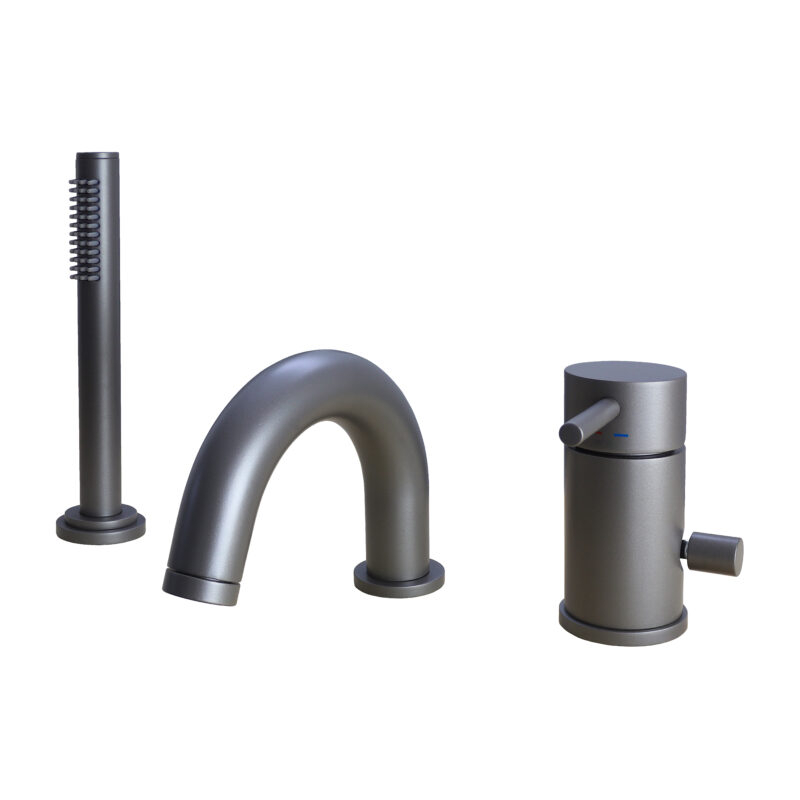 Bateria wannowa 3-otworowa Light grafitowy PAFFONI RUBINETTERIE LIG040LMG