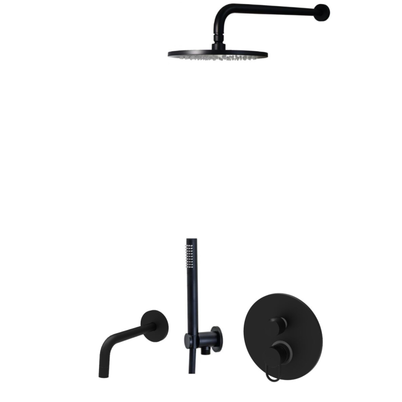 Zestaw wannowy podtynkowy Joker czarny mat PAFFONI RUBINETTERIE JK019ZSCW3ENO