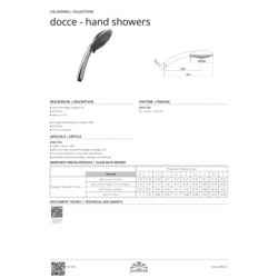 Rączka natryskowa prestige Rączki Natryskowe chrom PAFFONI RUBINETTERIE ZDOC076CR