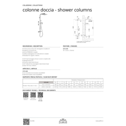 Kolumna natryskowa termostatyczna 300x300mm Kolumny Natryskowe chrom PAFFONI RUBINETTERIE ZCOL655K.CR