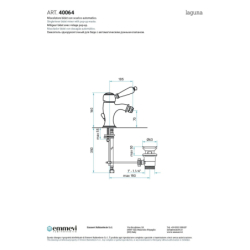 Bateria bidetowa stojąca Laguna chrom EMMEVI RUBINETTERIE 40064CR
