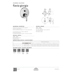 Bateria podtynkowa 2-drożna Flavia chrom PAFFONI RUBINETTERIE FA015CR
