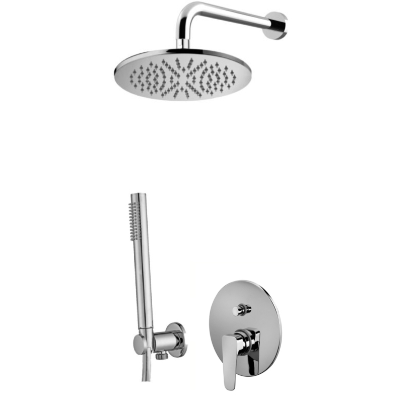 Zestaw natryskowy podtynkowy l-400mm fi-30cm slim Sly chrom PAFFONI RUBINETTERIE SY015ZSC3B