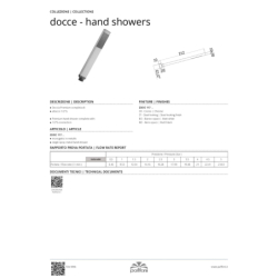 Rączka natryskowa Rączki Natryskowe chrom PAFFONI RUBINETTERIE ZDOC117CR