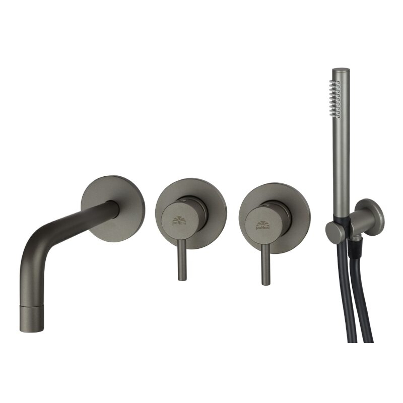 Zestaw wannowy podtynkowy Light grafitowy PAFFONI RUBINETTERIE LIG010MG70ZWW