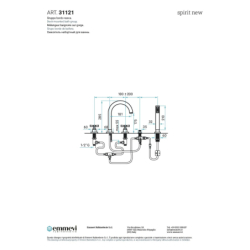 Bateria wannowa 5-otworowa...