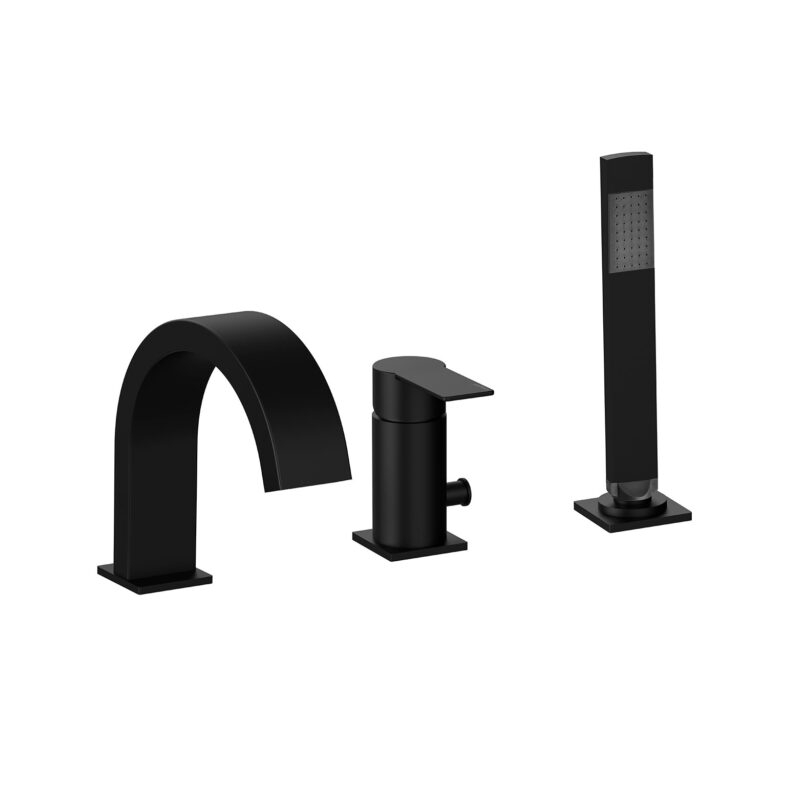 Bateria wannowa 3-otworowa Tango czarny mat PAFFONI RUBINETTERIE TA040NO