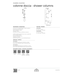 Kolumna natryskowa termostatyczna 250x250mm slim Elle, Effe chrom PAFFONI RUBINETTERIE ZCOL641LIQ-CRX
