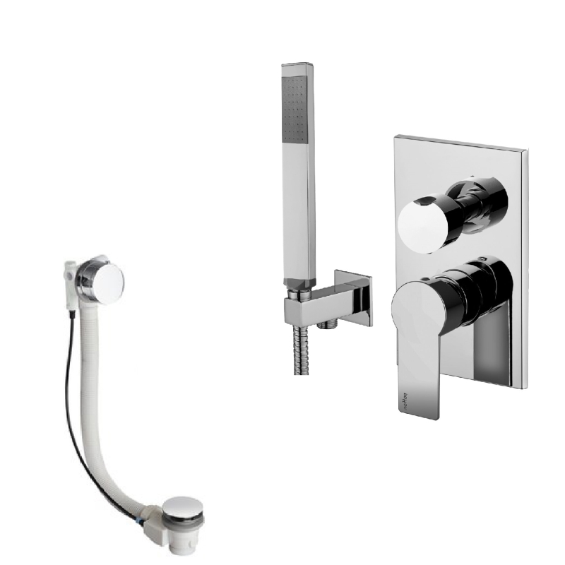 Zestaw wannowy podtynkowy z napełnieniem przez przelew Tango chrom PAFFONI RUBINETTERIE TA018ZWSCR