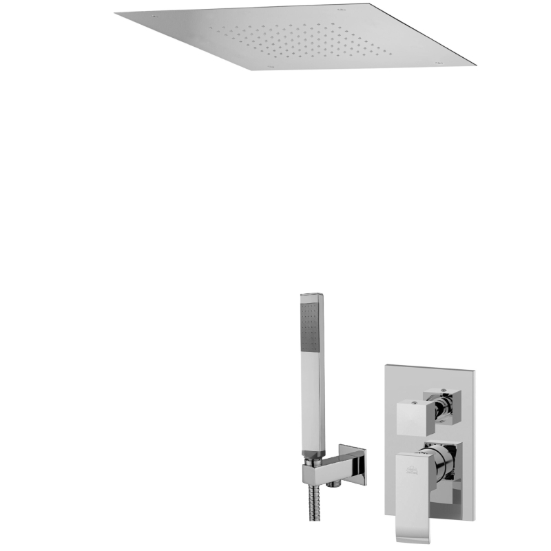 Zestaw natryskowy z deszczownicą sufitową 50x50cm Elle chrom PAFFONI RUBINETTERIE EL018ZES01CR