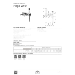 Bateria wannowa podtynkowa zespolona Ringo chrom PAFFONI RUBINETTERIE RIN001CR