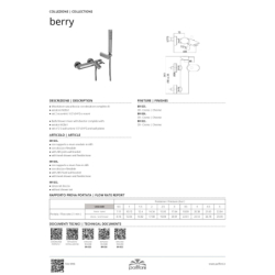 Bateria wannowa ścienna Berry chrom PAFFONI RUBINETTERIE BR023CR