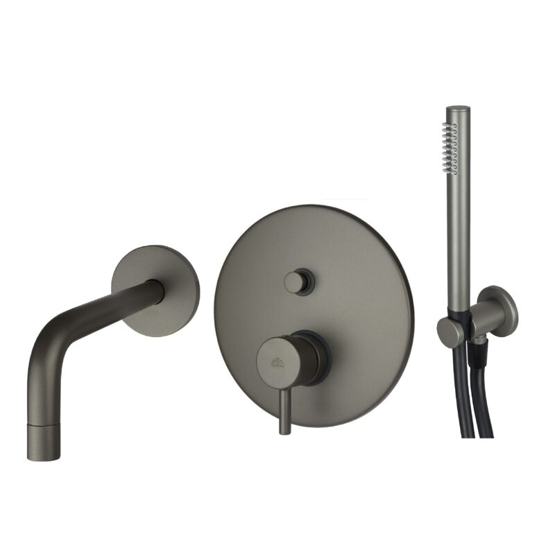 Zestaw wannowy podtynkowy Light grafitowy PAFFONI RUBINETTERIE LIG015ZWW.MG