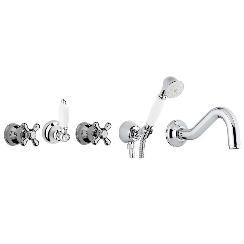 Zestaw wannowy podtynkowy Iris chrom PAFFONI RUBINETTERIE IRV010ZWW