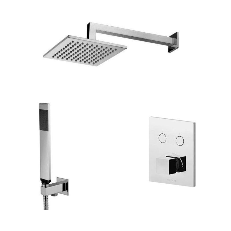 Zestaw natryskowy podtynkowy l-400mm 20x20cm Elle, Level, Tilt, Tango chrom PAFFONI RUBINETTERIE CPM518ZSC3ACR