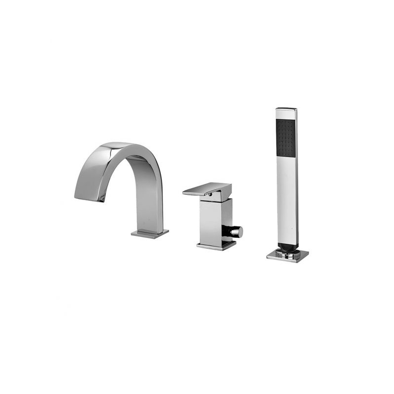 Bateria wannowa 3-otworowa Level chrom PAFFONI RUBINETTERIE LES040CR