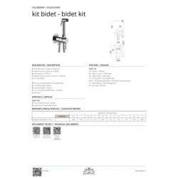Bateria bidetowa podtynkowa z uchwytem Jo, Joker, Stick, Light chrom PAFFONI RUBINETTERIE 22704
