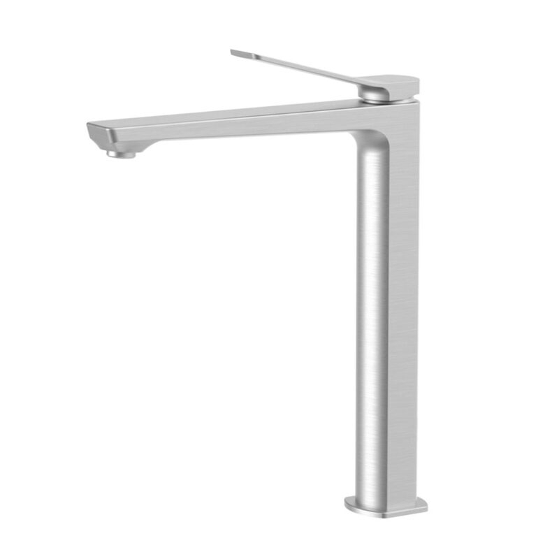 Bateria umywalkowa wysoka (clickclack) Tilt stal szczotkowana PAFFONI RUBINETTERIE TI081KST