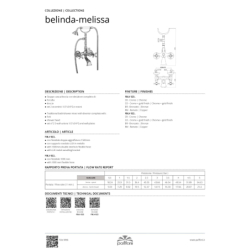 Bateria wannowa ścienna Belinda chrom PAFFONI RUBINETTERIE FBLV023CR