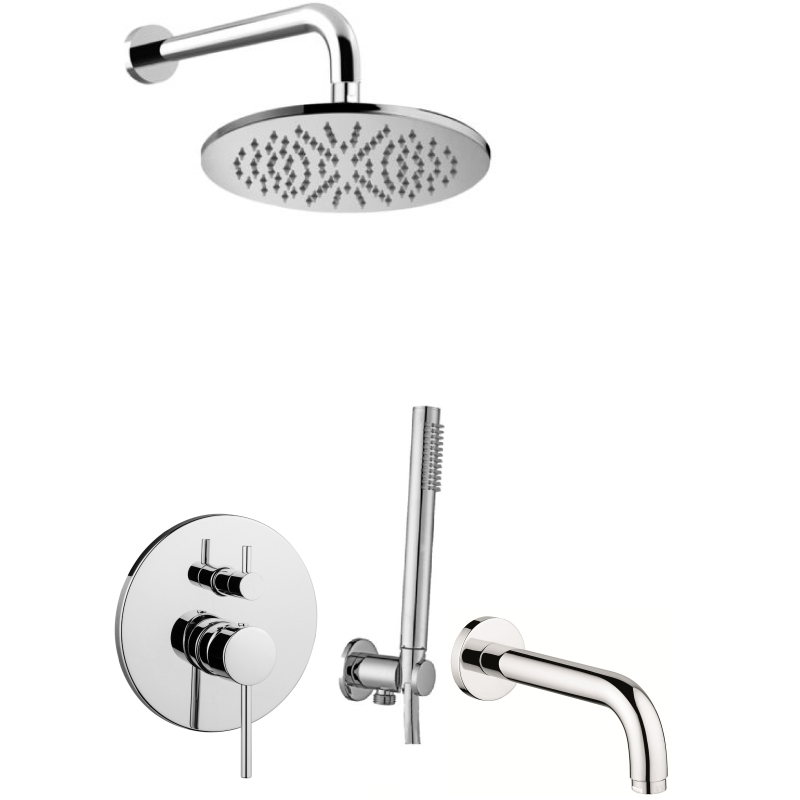 Zestaw wannowy podtynkowy z wylewką l-400mm fi-30cm Piper chrom EMMEVI RUBINETTERIE PI019ZSCW3E.CR